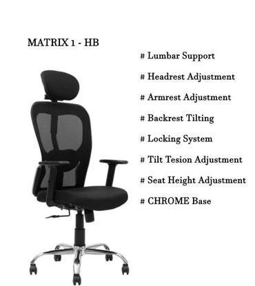 Picture of High Back  Revolving Chair / Computer Chair - MATRIX1 HB