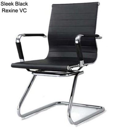 Picture of Chair- Sleek Black Rexine VC