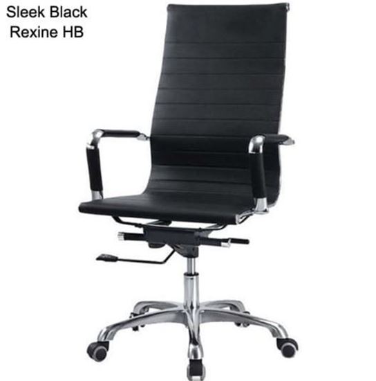 Picture of Chair- Sleek Black Rexine HB